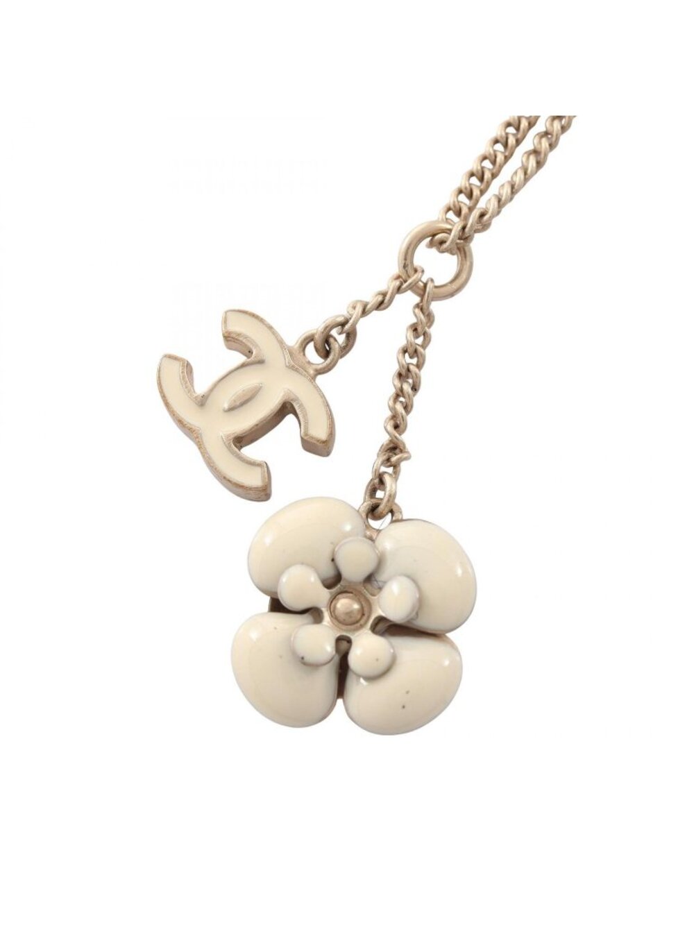 Chanel Necklace CC Logo Camellia